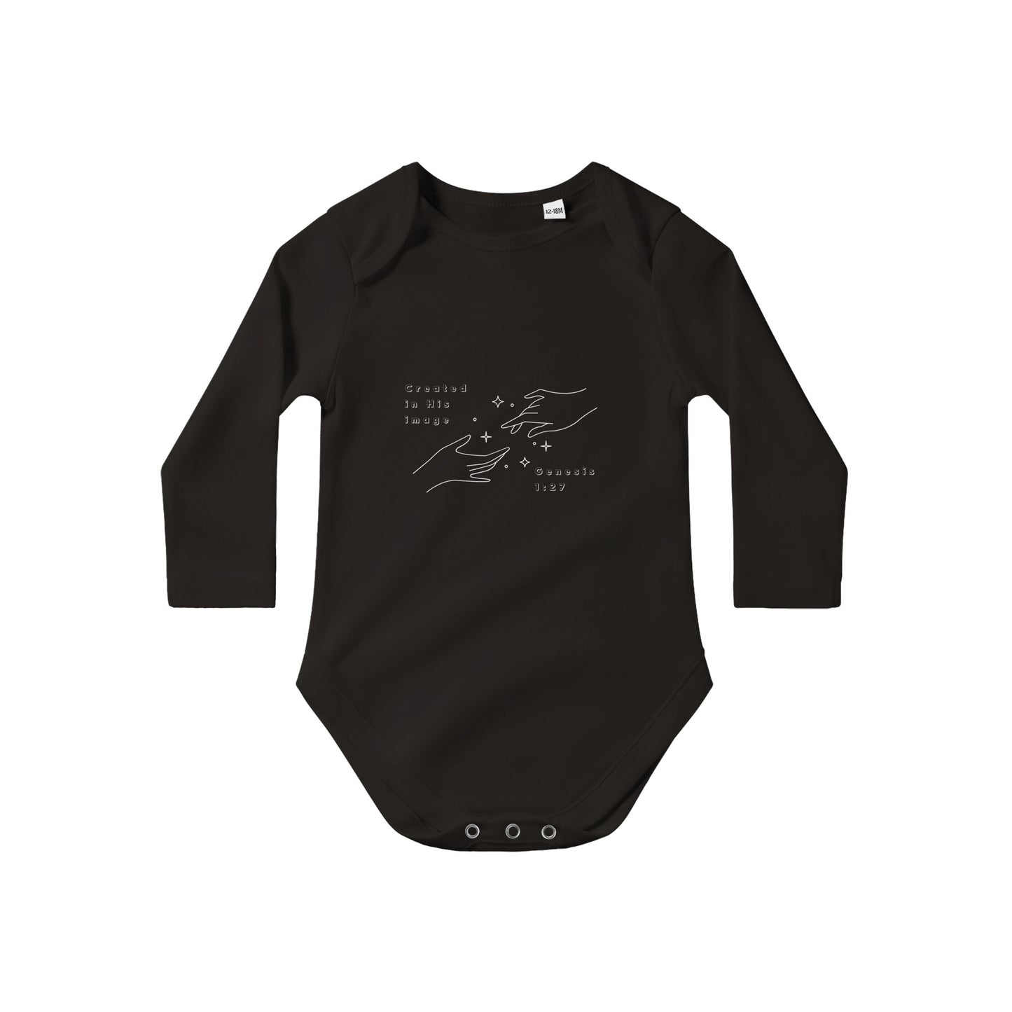 Created in His Image Classic Baby Long Sleeve Bodysuit