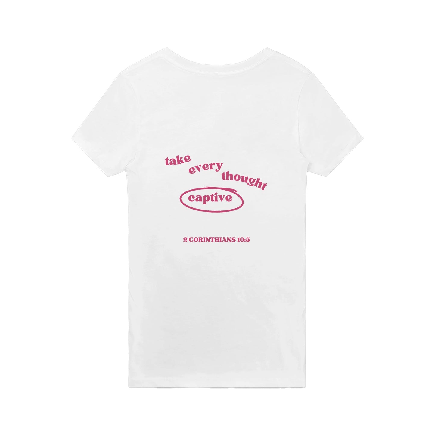 Take Every Thought Captive Premium Womens Fitted Crewneck T-shirt
