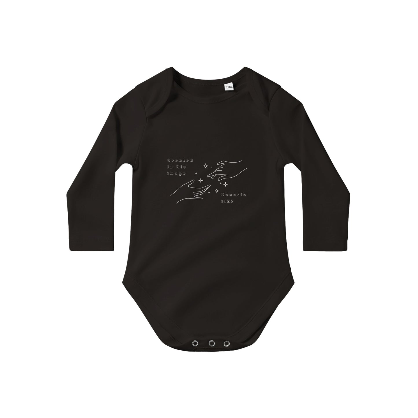 Created in His Image Classic Baby Long Sleeve Bodysuit