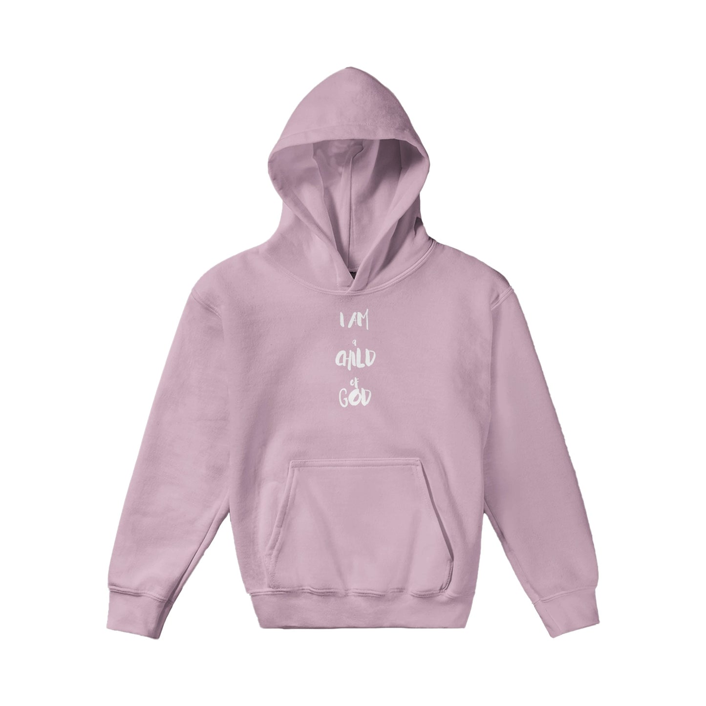 I Am a Child of God Kids Pullover Hoodie (White Font)