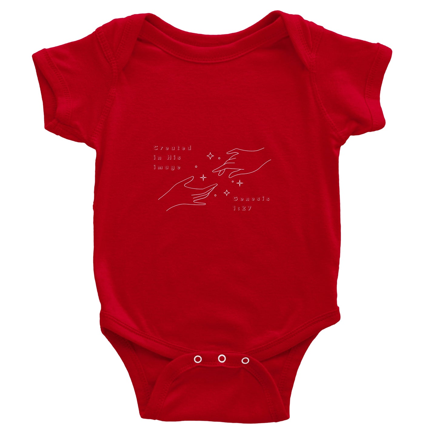 Created in His Image Classic Baby Short Sleeve Bodysuit