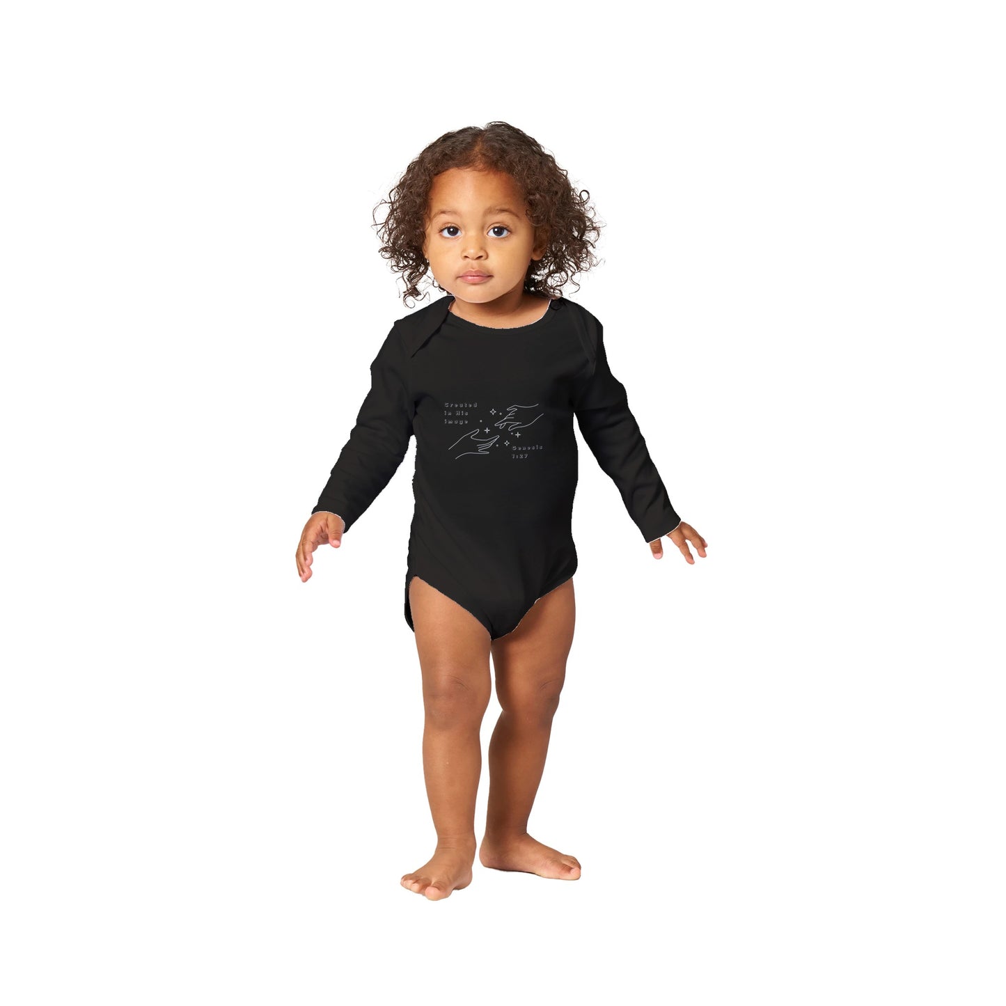 Created in His Image Classic Baby Long Sleeve Bodysuit