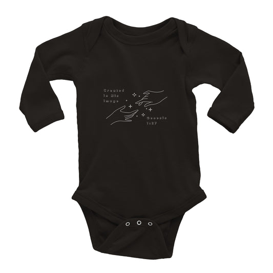 Created in His Image Classic Baby Long Sleeve Bodysuit