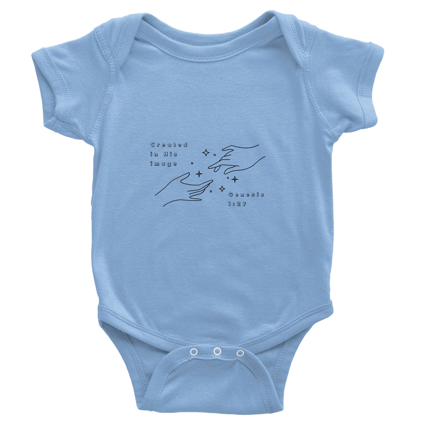 Created in His Image Classic Baby Short Sleeve Bodysuit