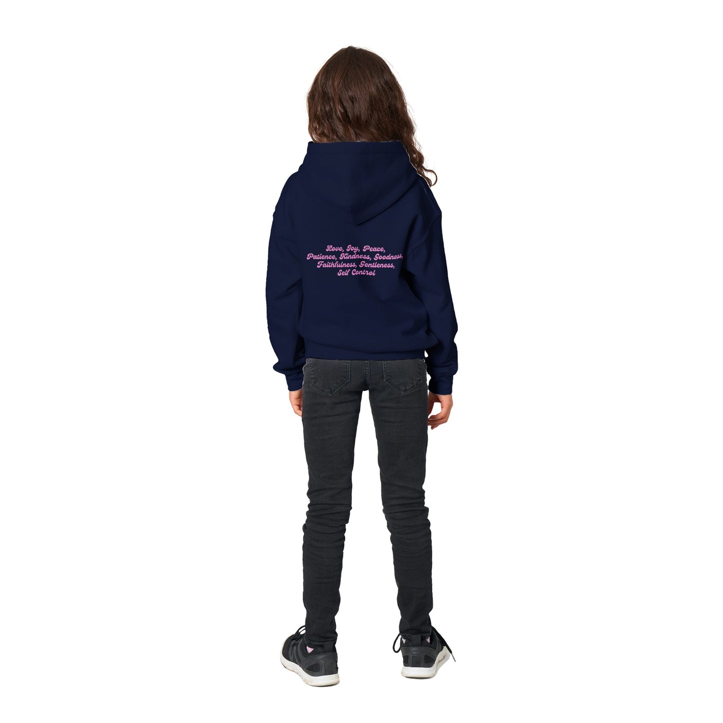 Fruit of the Spirit Kids Pullover Hoodie (Pink Font)