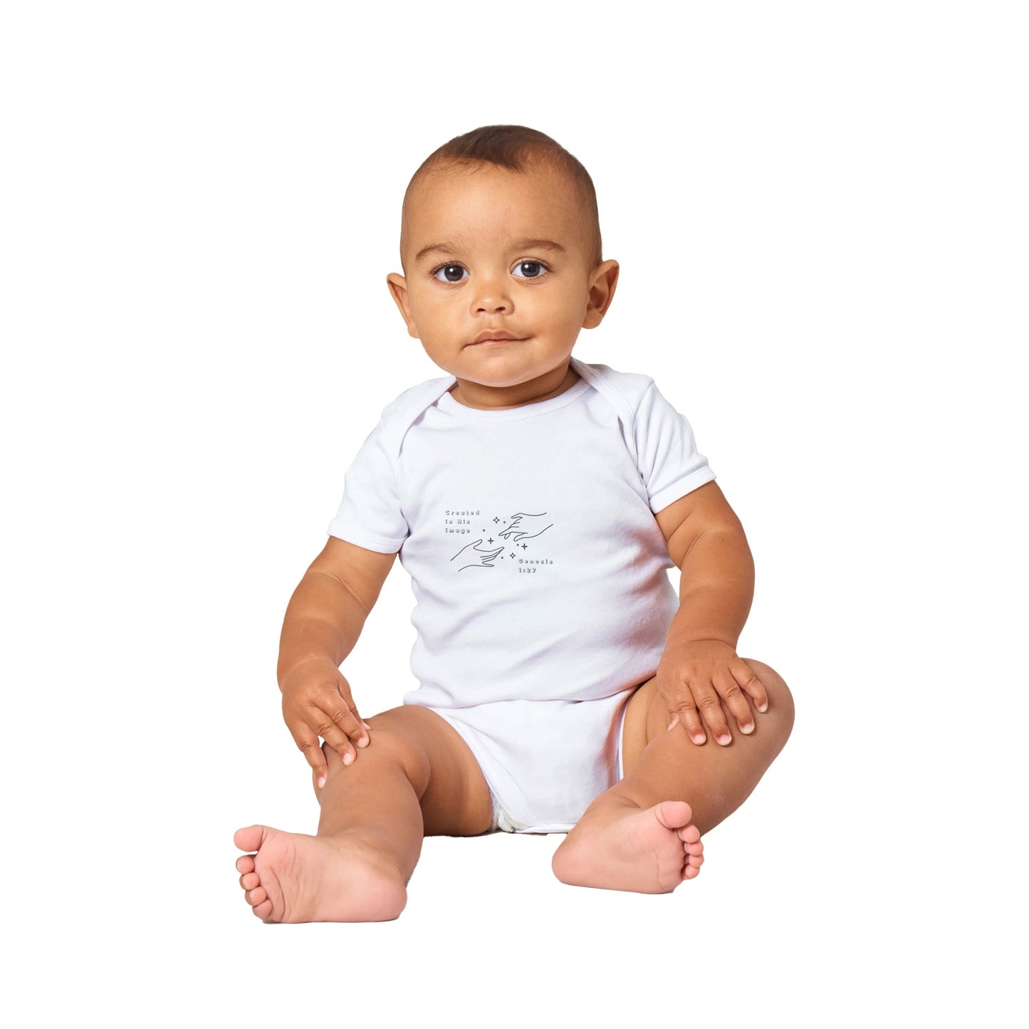 Created in His Image Classic Baby Short Sleeve Bodysuit