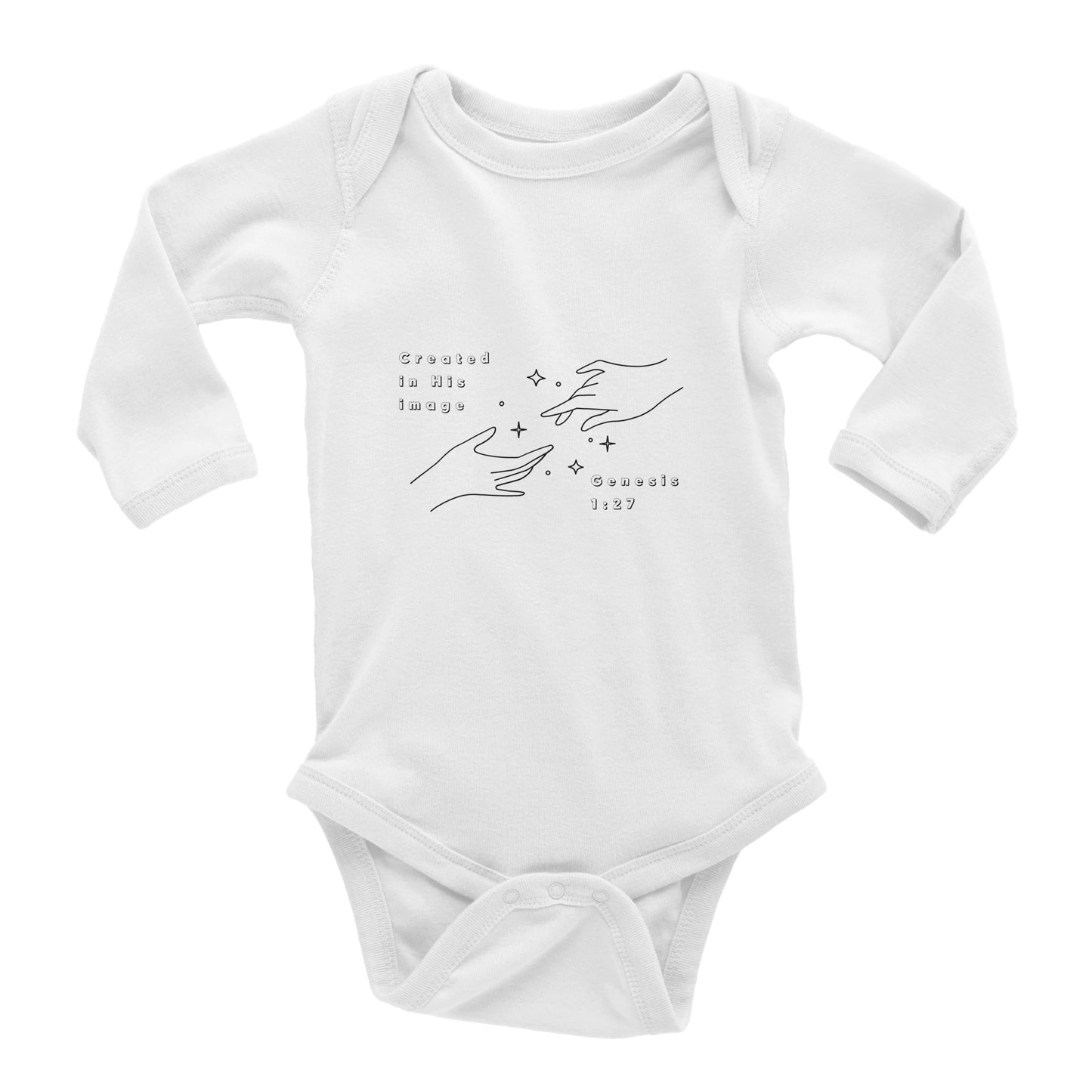 Created in His Image Classic Baby Long Sleeve Bodysuit